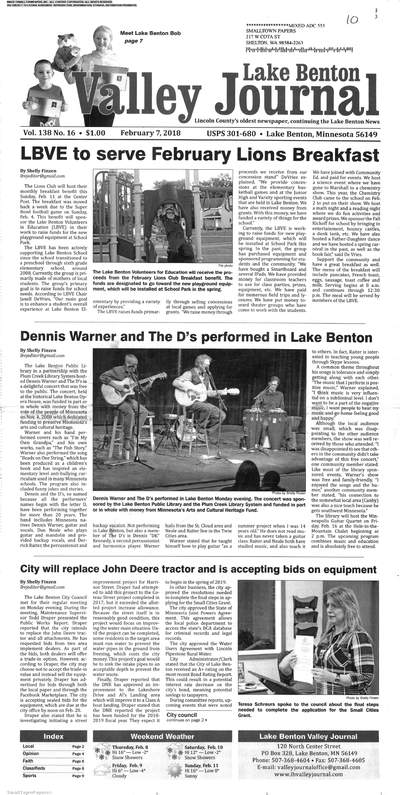 Lake Benton Valley Journal